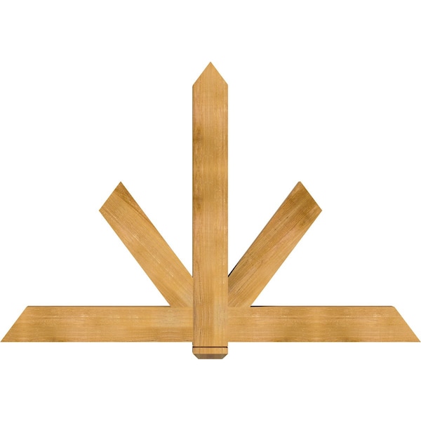 Ekena Millwork Kennewick Rough Sawn Timber Gable Bracket, Western Red Cedar, 72"W x 48"H x 4"D x 6"F, 16/12 Pitch GBW072X48X0406KEN00RWR - main